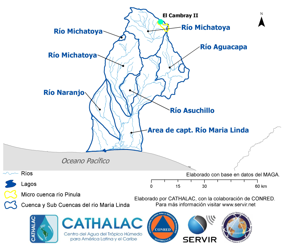 Cuencas y subcuencas de los ríos en la región cerca de El Cambray II,  Guatemala (8 octubre 2015) - Guatemala | ReliefWeb