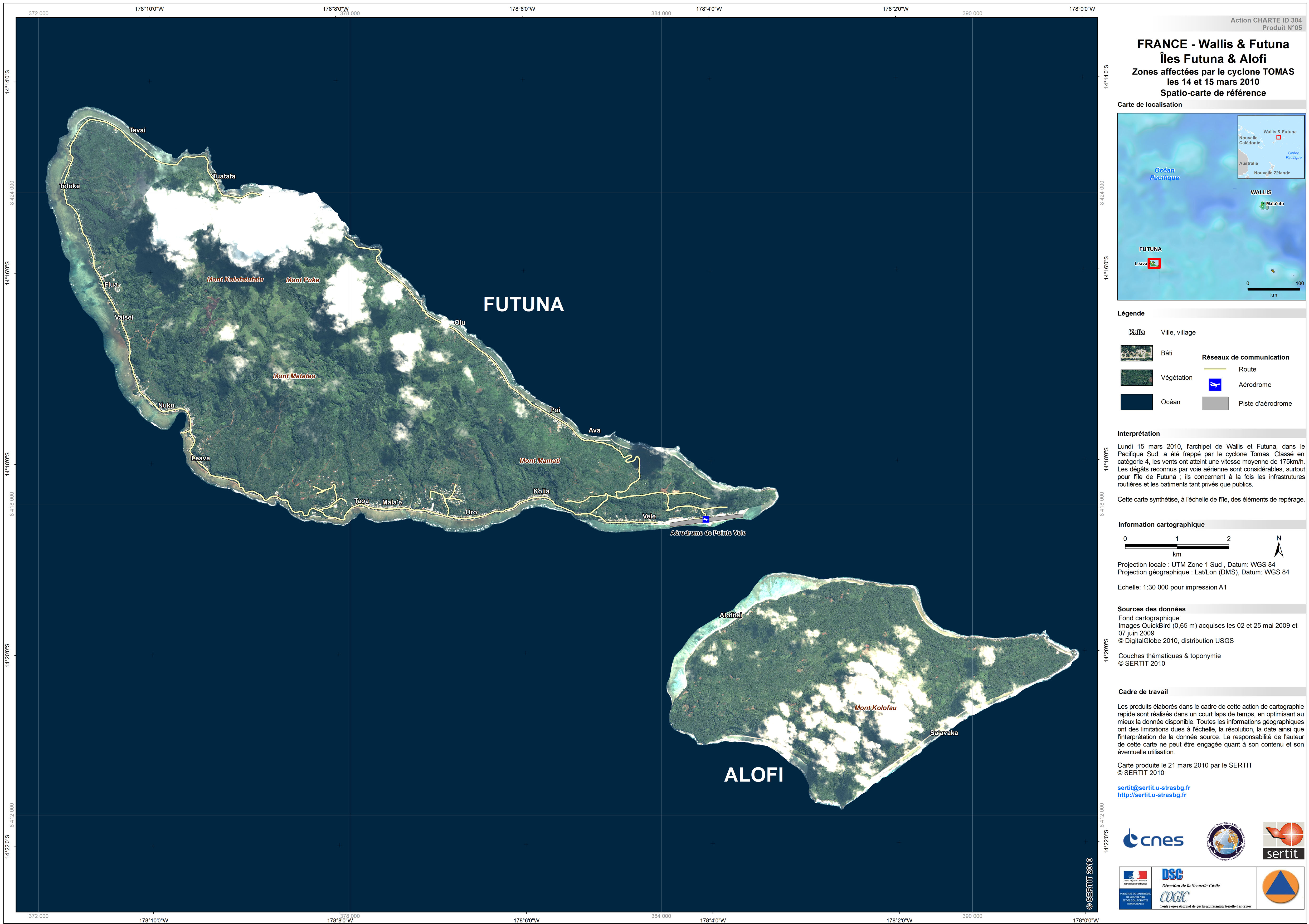 ウォリス フツナ諸島のハリケーン Activations International Disasters Charter